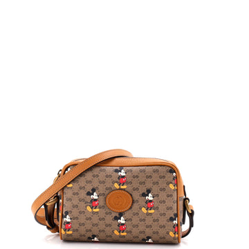 Gucci Disney Mickey Mouse Shoulder Bag Printed Mini GG Coated Canvas Mini