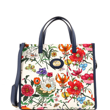 Gucci Convertible Tote Flora Canvas Medium