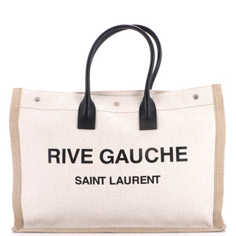 Saint Laurent Rive Gauche Shopper Tote Canvas Large