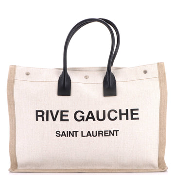 Saint Laurent Rive Gauche Shopper Tote Canvas Large