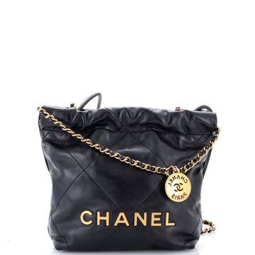 Chanel 22 Chain Hobo Quilted Calfskin Mini