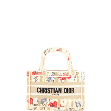 Christian Dior Book Tote Embroidered Canvas Mini