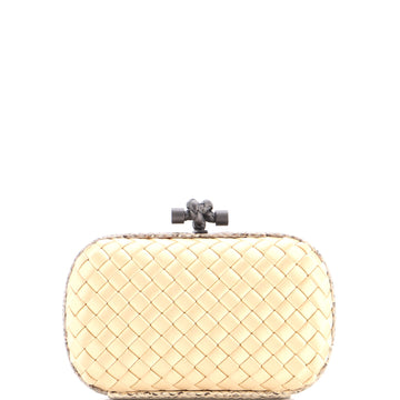 Bottega Veneta Box Knot Clutch Intrecciato Satin Small