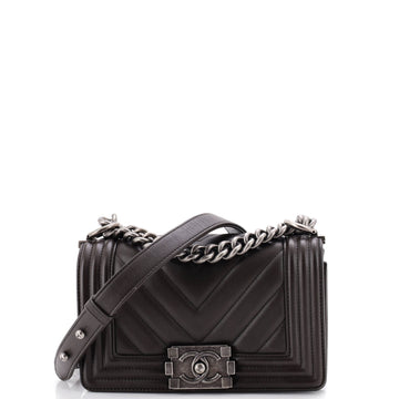 Chanel Boy Flap Bag Chevron Calfskin Small