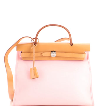 Hermes Herbag Zip Leather and Toile 31