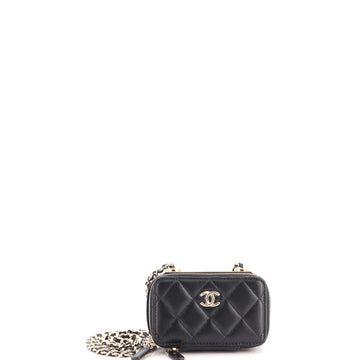 Chanel Trendy CC Zip Card Holder on Chain Quilted Lambskin