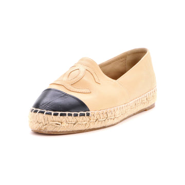 Chanel Women's CC Cap Toe Espadrilles Leather