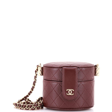 Chanel CC Allure Vanity Case with Chain Quilted Lambskin Mini