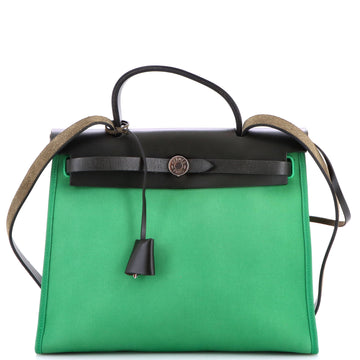Hermes Herbag Zip Leather and Toile 31