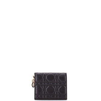 Christian Dior Lady Dior Wallet Cannage Quilt Leather Mini