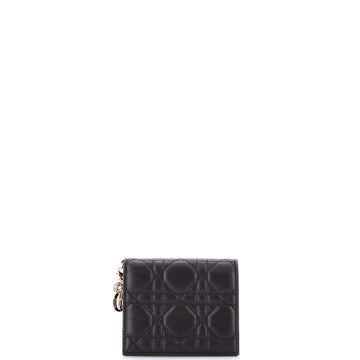Christian Dior Lady Dior Wallet Cannage Quilt Leather Mini