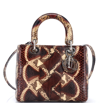 Christian Dior Lady Dior Bag Python Medium