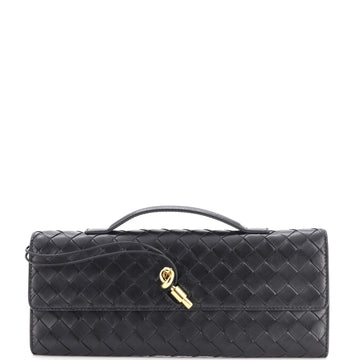 Bottega Veneta Andiamo Top Handle Clutch Intrecciato Nappa Long