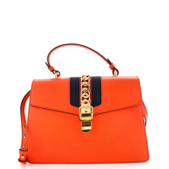 Gucci Sylvie Top Handle Bag Leather Medium