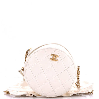 Chanel Romance Round Clutch with Chain Quilted Lambskin