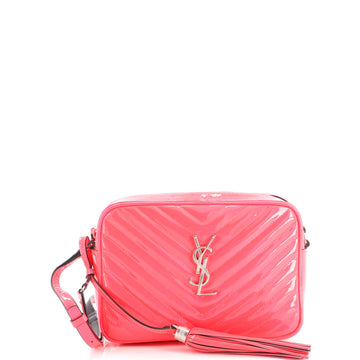 Saint Laurent Lou Camera Bag Matelasse Chevron Patent Small