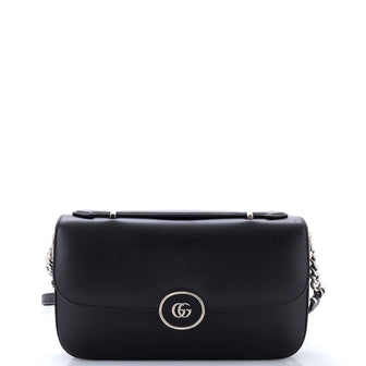 Gucci Petite GG Flap Shoulder Bag Leather Small