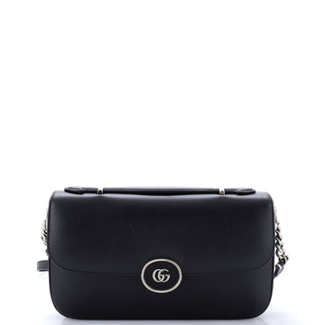 Gucci Petite GG Flap Shoulder Bag Leather Small