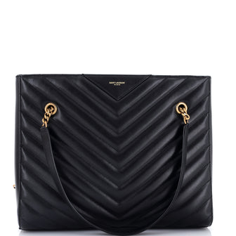 Saint Laurent Tribeca Shopping Tote Matelasse Chevron Leather Medium