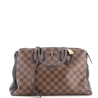Louis Vuitton Normandy Handbag Damier and Leather