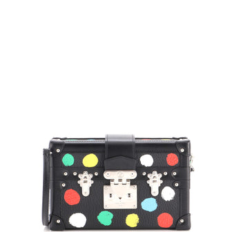 Louis Vuitton Petite Malle Handbag Yayoi Kusama Painted Dots Taurillon Leather