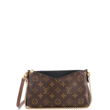 Louis Vuitton Pallas Clutch Monogram Canvas with Leather