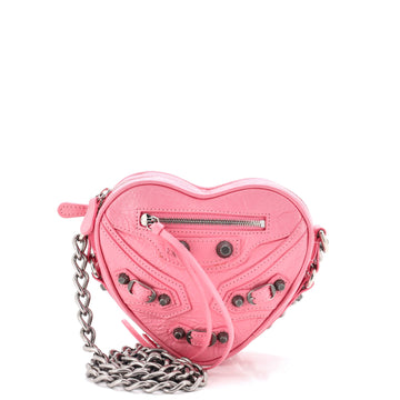 Balenciaga Le Cagole Giant Studs Heart Chain Bag Leather Mini