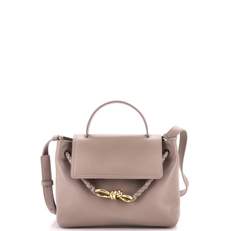Bottega Veneta Ciao Ciao Top Handle Bag Leather with Intrecciato Detail Small
