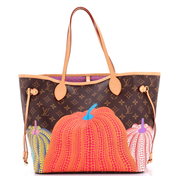 Louis Vuitton Neverfull NM Tote Yayoi Kusama Pumpkins Monogram Canvas MM