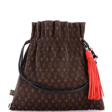 Louis Vuitton Explorer Shoulder Bag Pleated Monogram Canvas MM