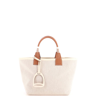 Hermes Sac Steeple Tote Toile with Leather 25