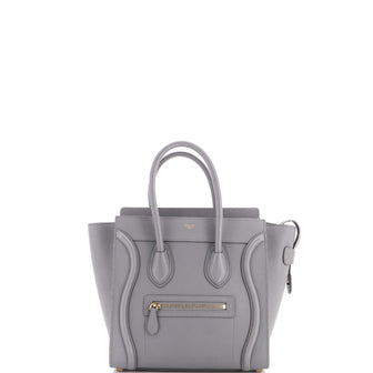 Celine Luggage Bag Grainy Leather Micro