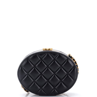 Chanel Oval Frame Clutch on Chain Quilted Lambskin