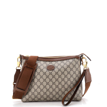 Gucci Interlocking G Patch Wristlet Messenger Bag GG Coated Canvas Medium