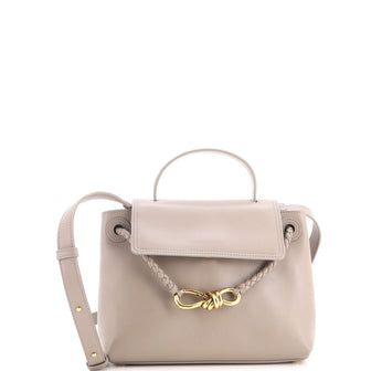 Bottega Veneta Ciao Ciao Top Handle Bag Leather with Intrecciato Detail Small
