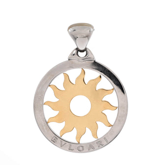 Bvlgari Tondo Sun Pendant Pendant & Charms Stainless Steel with 18K Yellow Gold 43MM