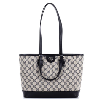 Gucci Ophidia Top Handle Shopping Tote GG Coated Canvas and Leather Small