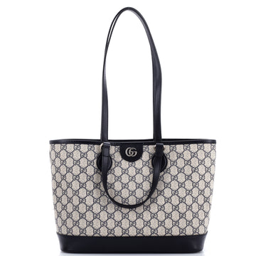 Gucci Ophidia Top Handle Shopping Tote GG Coated Canvas and Leather Small