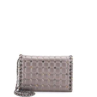 Chanel Piercing Chain Flap Bag CC Studded Quilted Lambskin Small