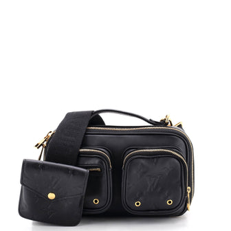 Louis Vuitton Utility Crossbody Bag Calfskin with Embossed Monogram Detail