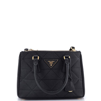 Prada Symbole Double Zip Tote Saffiano Leather Mini
