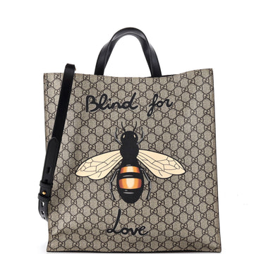 Gucci Convertible Soft Open Tote Printed GG Coated Canvas Tall