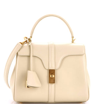 Celine 16 Top Handle Bag Smooth Calfskin Small