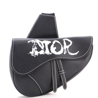 Christian Dior Peter Doig Saddle Bag Printed Leather Medium