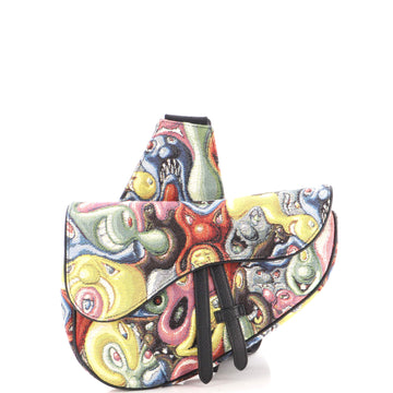 Christian Dior Kenny Scharf Saddle Crossbody Bag Jacquard