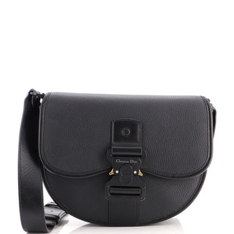 Christian Dior Gallop Flap Messenger Bag Leather Medium