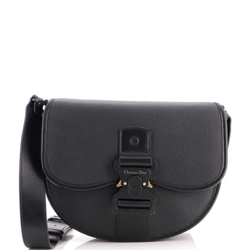 Christian Dior Gallop Flap Messenger Bag Leather Medium