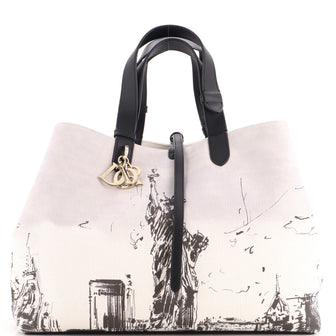 Christian Dior Toujours Tote Bag Printed Canvas Large