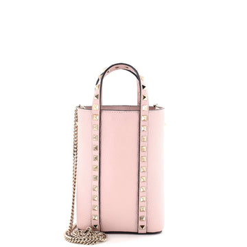 Valentino Garavani Rockstud Vertical Chain Tote Leather Mini