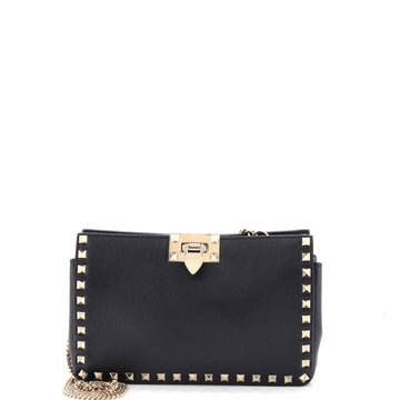Valentino Garavani Rockstud Flip Lock Chain Crossbody Leather Small